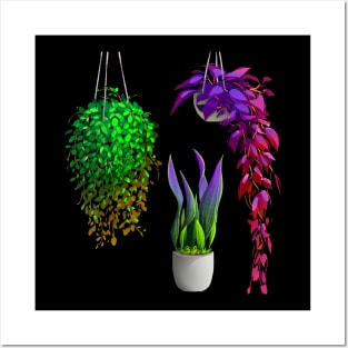 Vibrant Interior Plants - fun home decor Posters and Art